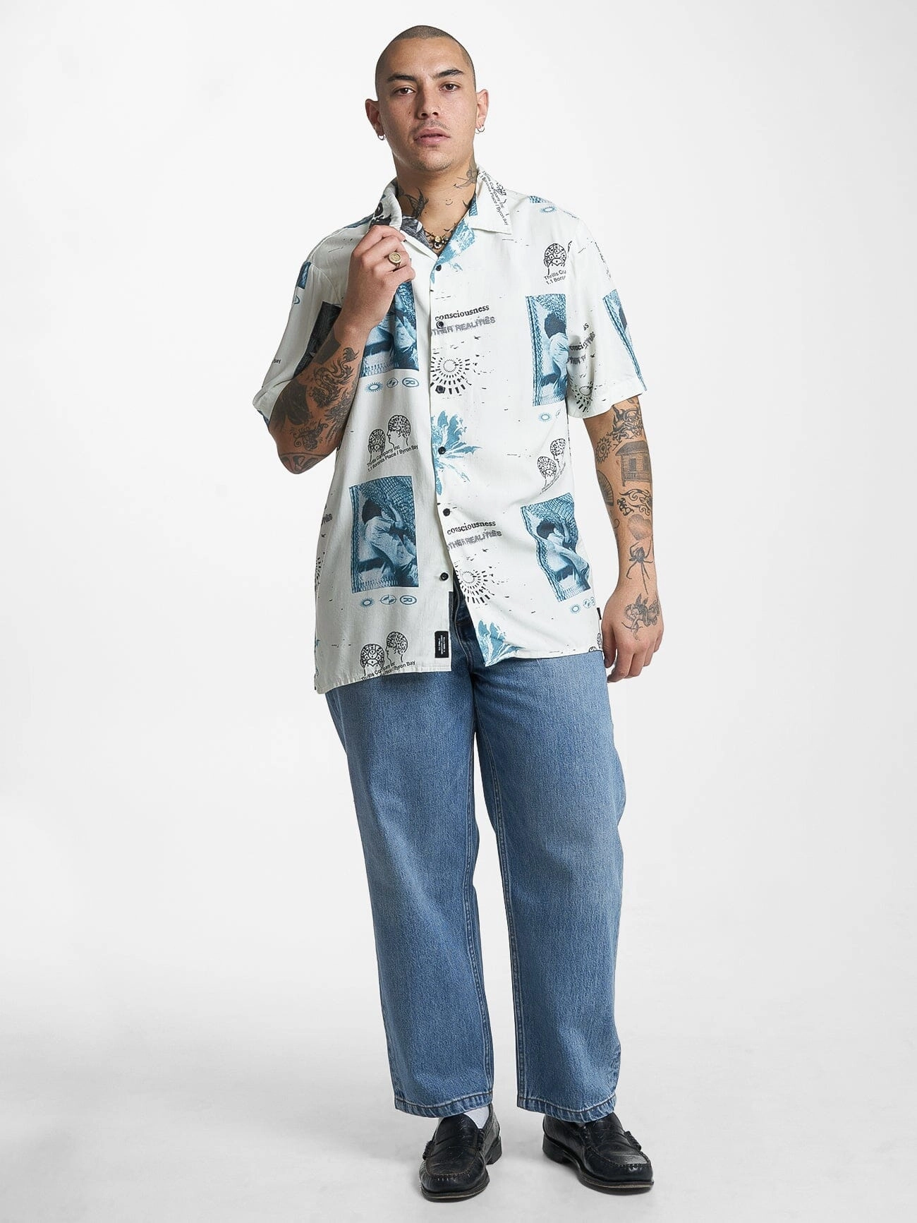 A & H Bowling Shirt - Heritage White