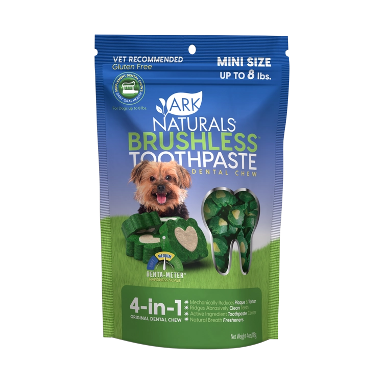 Ark Naturals Brushless Toothpaste Mini Dental Chews for Dogs
