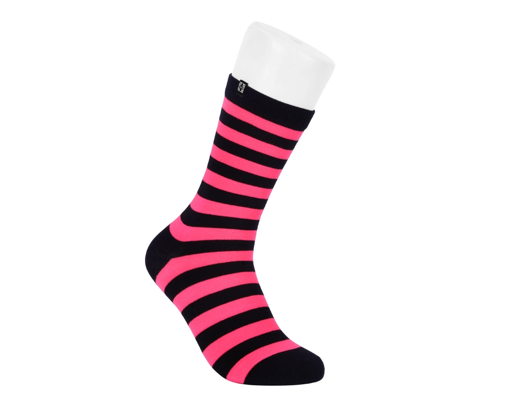 Black & Pink T.U.K. Women's Stripe Sock