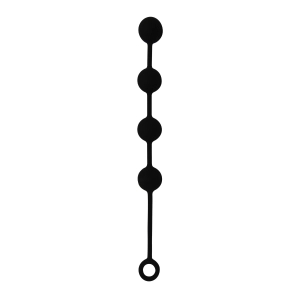 Black Silk Large 4 Anal Beads