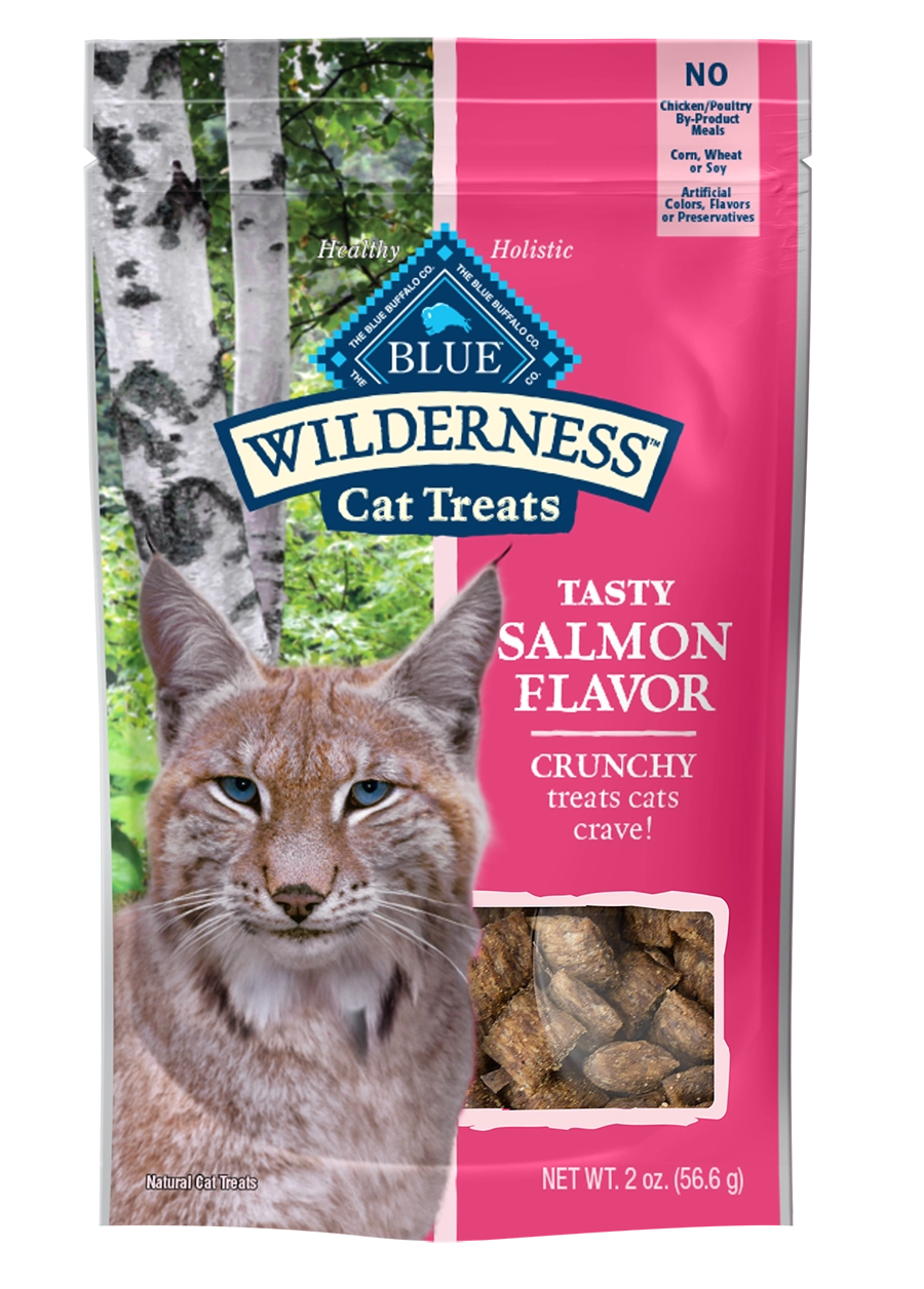Blue Buffalo Wilderness Crunchy Cat Treats, Salmon 2 oz. Bag