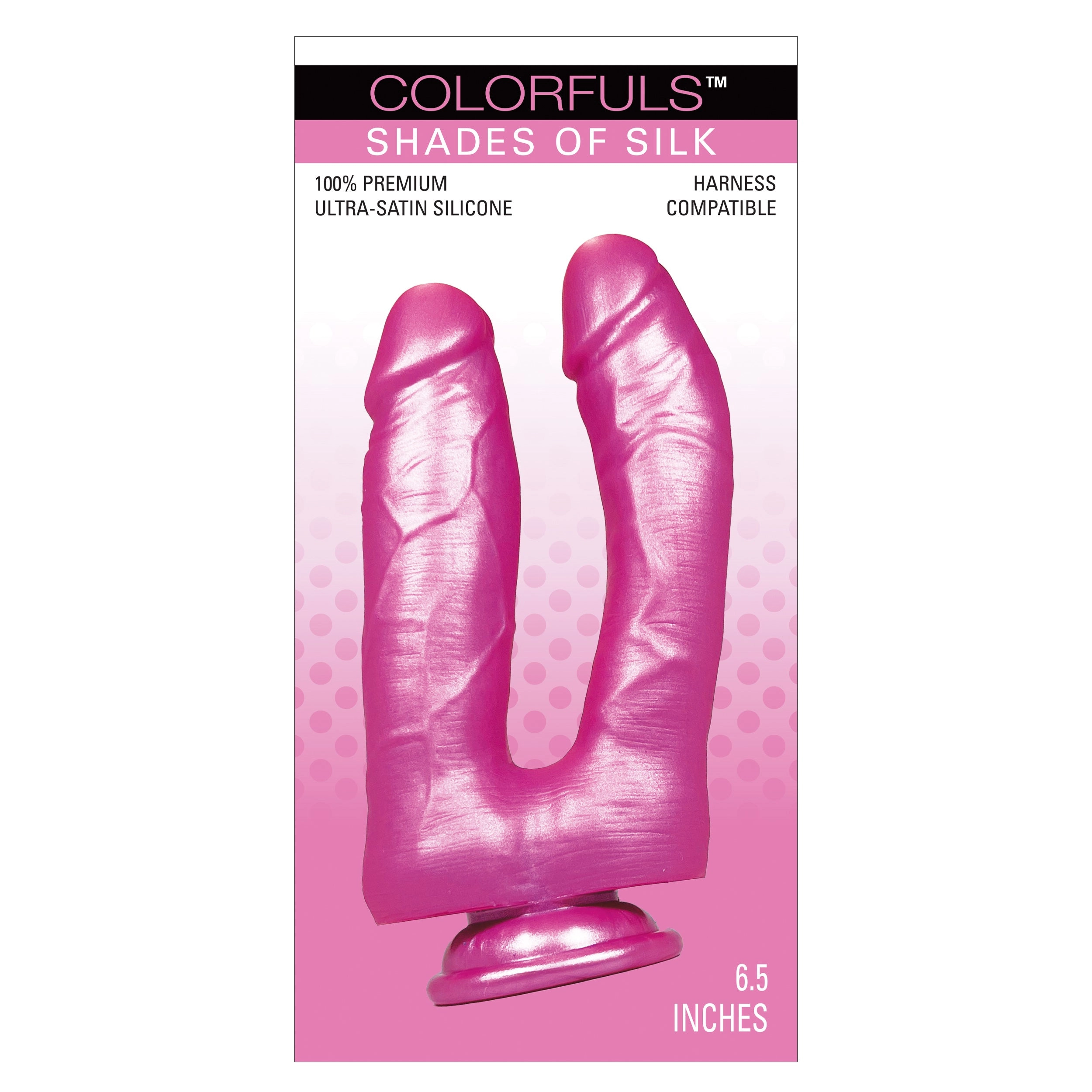 Colorfuls Shades of Silk 6.5 in Dual Pink Dildo