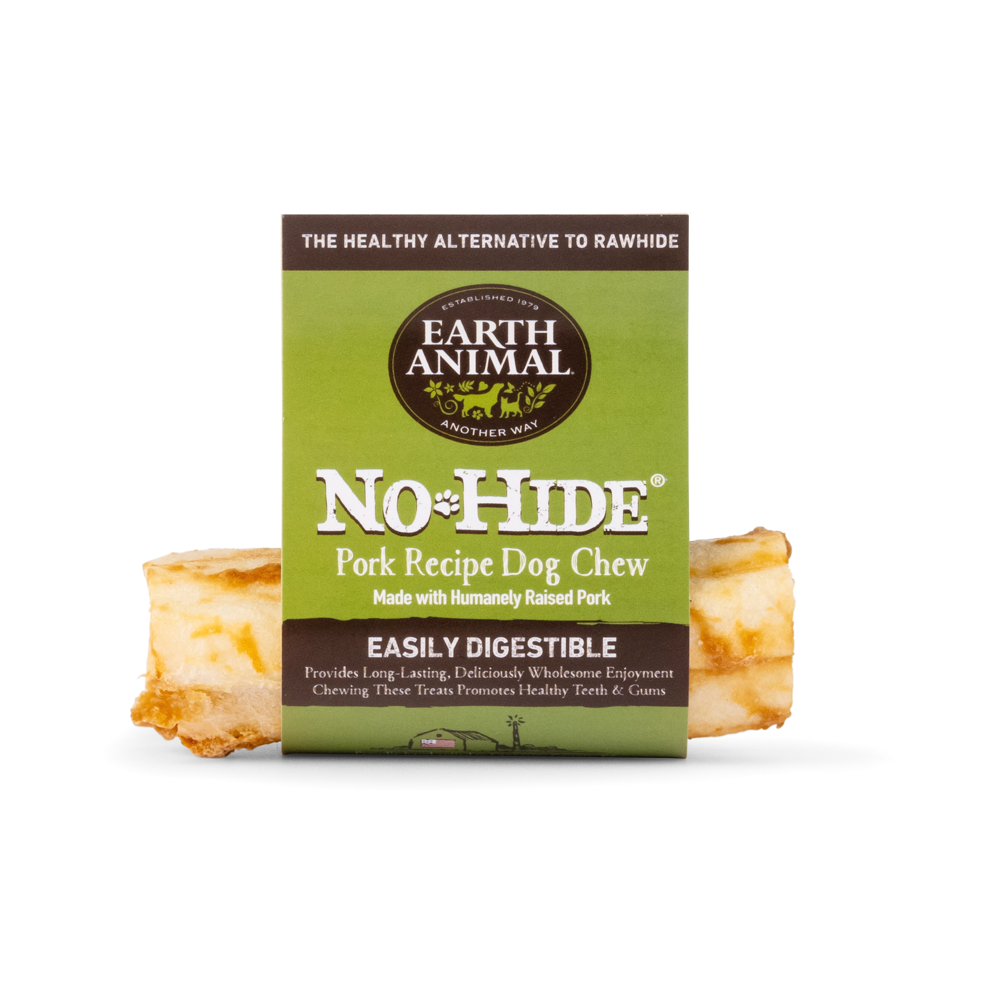Earth Animal No-Hide Pork Chew Small Dog Treats