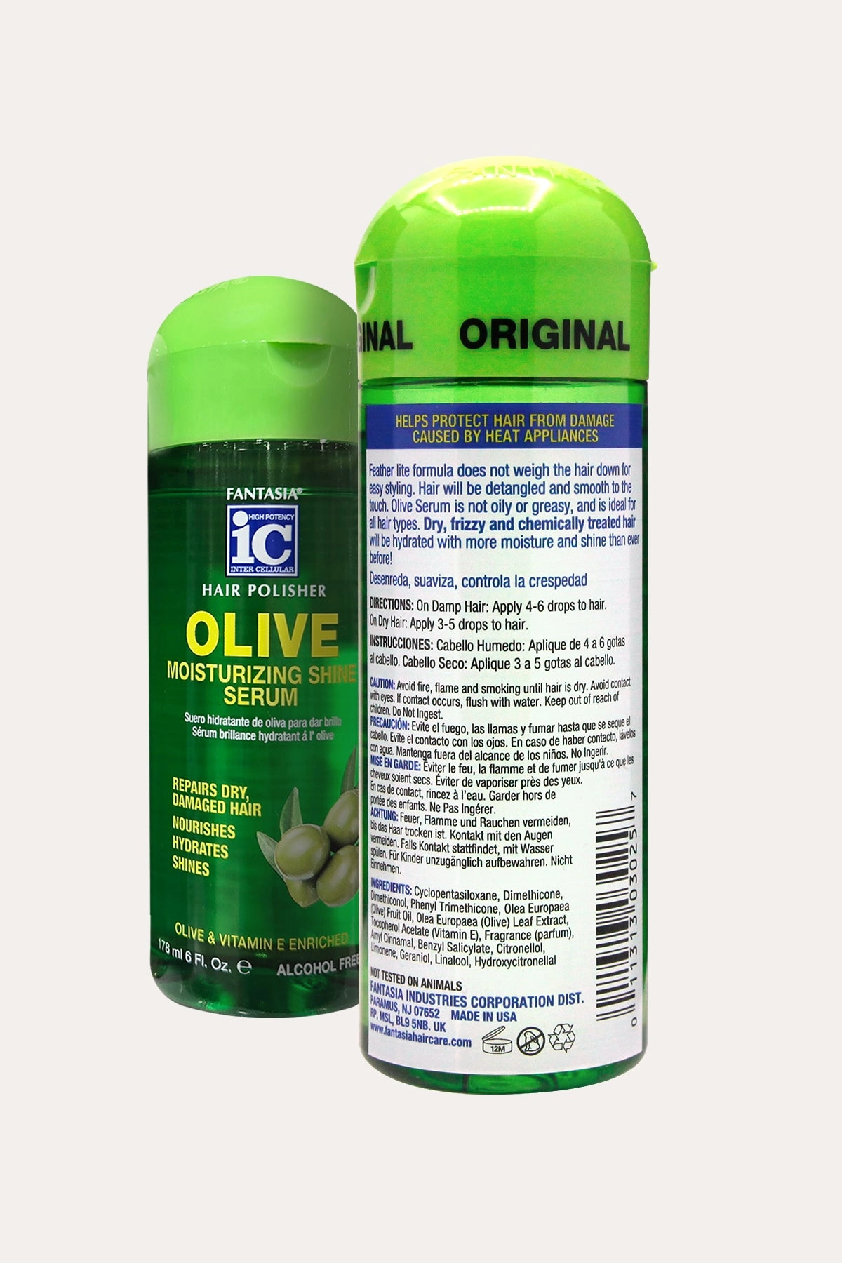 FANTASIA IC HAIR POLISHER OLIVE MOISTURIZING SHINE SERUM 6oz