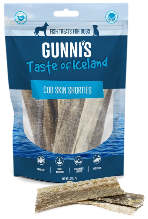 Gunnis Cod Skins Shorties Dog Treats