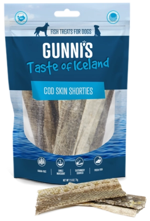 Gunnis Cod Skins Shorties Dog Treats
