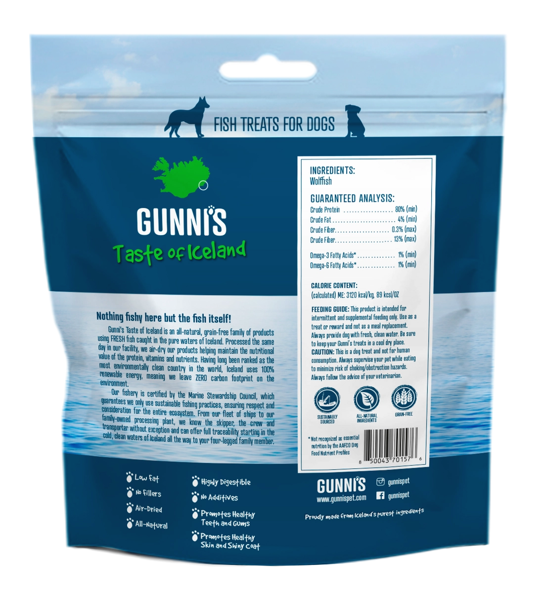 Gunni's Wolffish Baby Bites Treats for Dogs