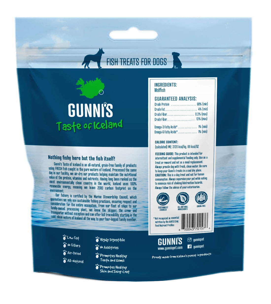 Gunni's Wolffish Baby Bites Treats for Dogs