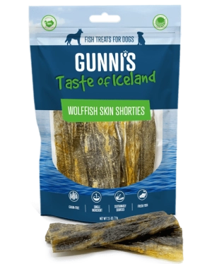 Gunni's Wolffish Skin Shorties Treats for Dogs