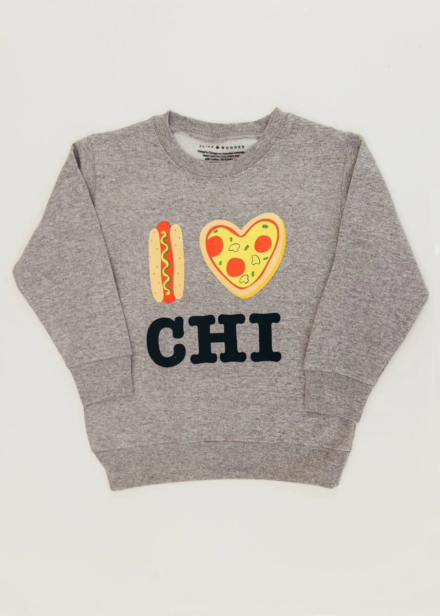 Hot Dog. Pizza. CHI Toddler Sweatshirt - Heather Grey