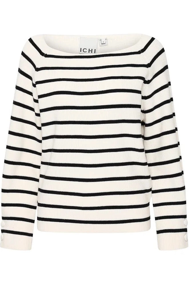 ICHI Boston Birch With Black Stripe Pullover