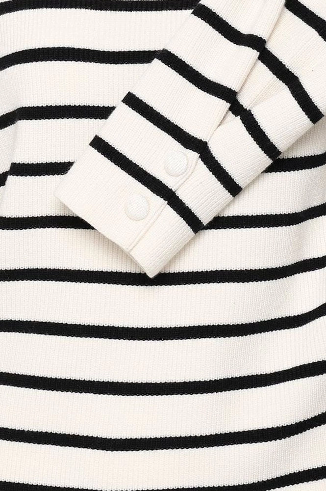 ICHI Boston Birch With Black Stripe Pullover