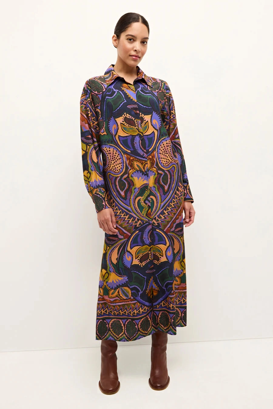 Ma107 Botanical Midi Dress