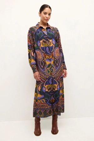 Ma107 Botanical Midi Dress