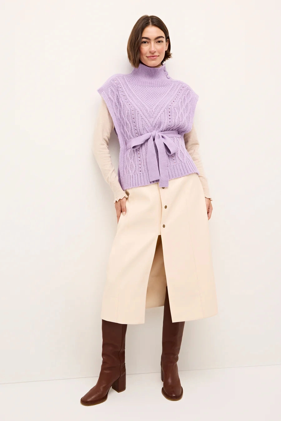 Ma564 Marie Oliver Lavender Popover Vest