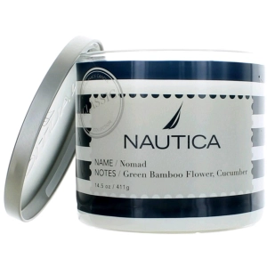 Nautica 3 Wick Candle - Soy Wax Blend Long Lasting Fragranced, Nomad, 14.5 oz