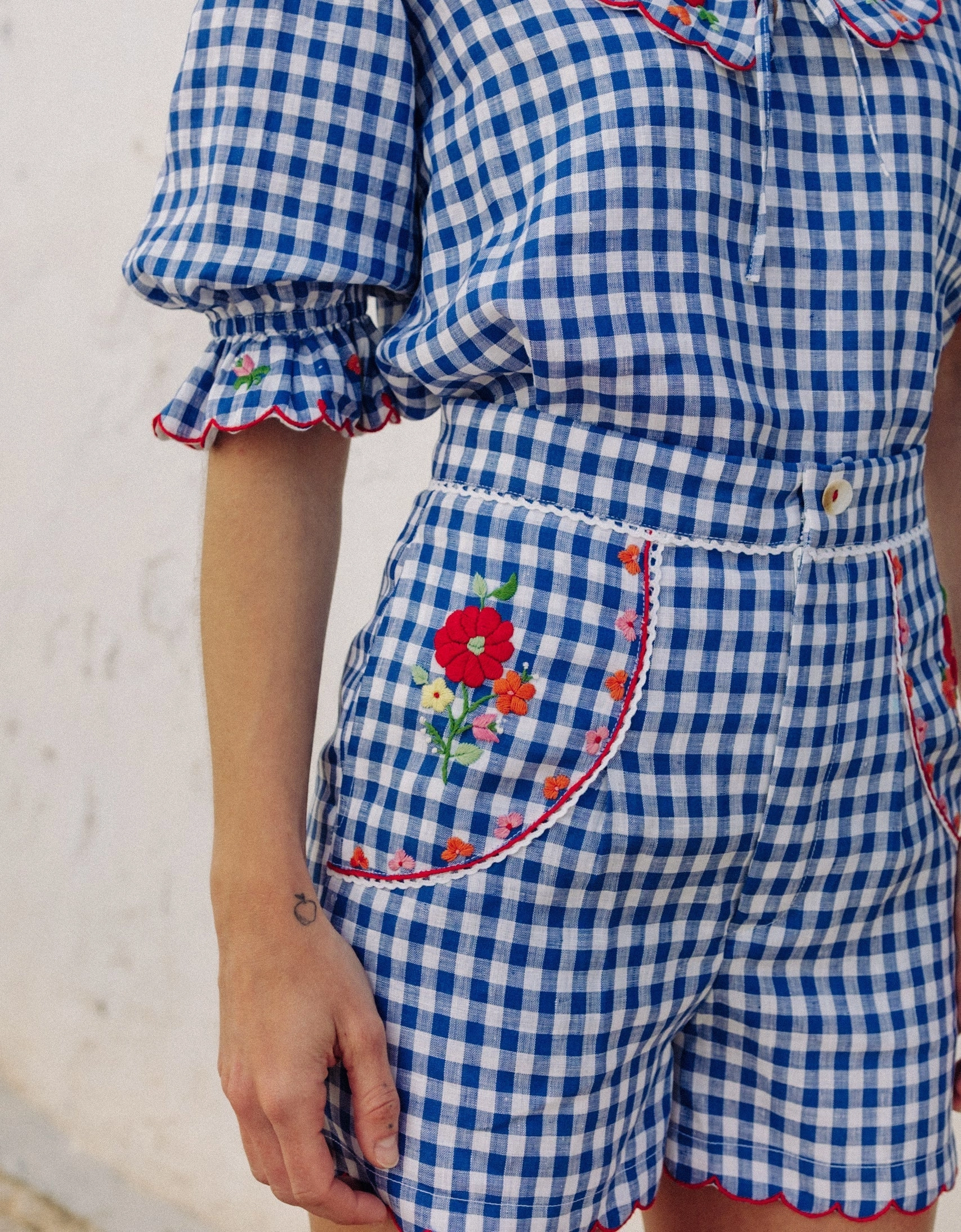 Pink City Prints Ava Gingham Shorts
