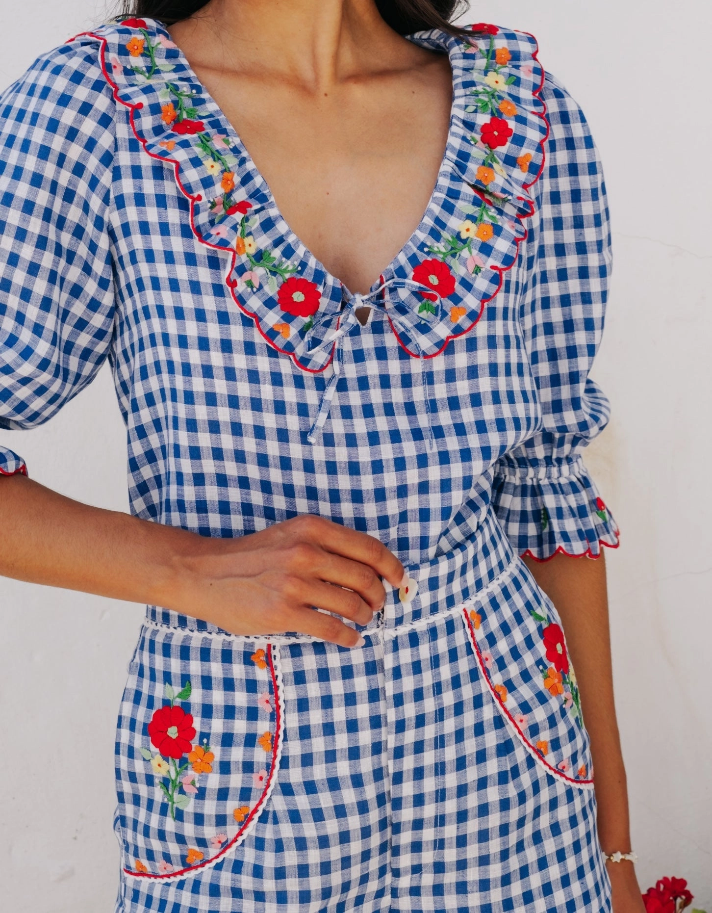 Pink City Prints Ava Gingham Shorts
