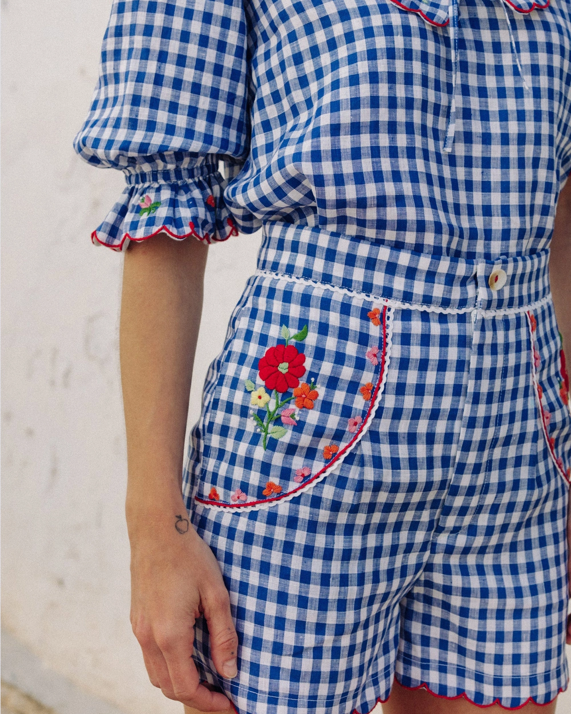 Pink City Prints Ava Gingham Shorts