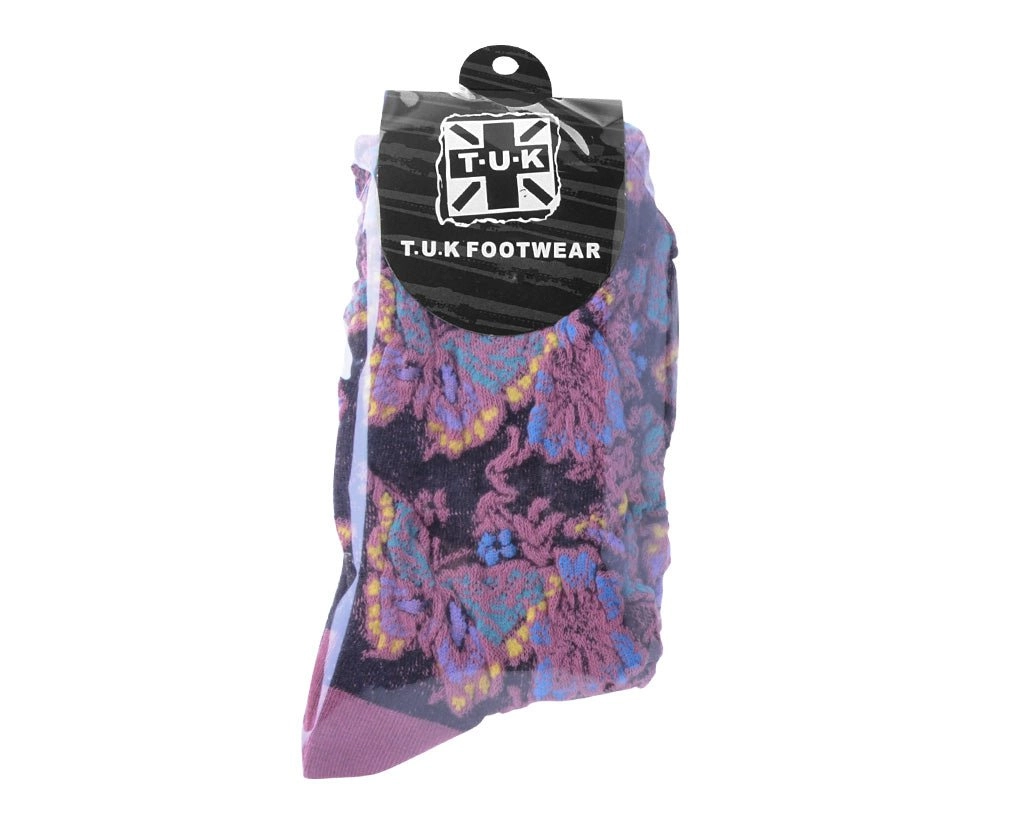 Purple Floral Sock