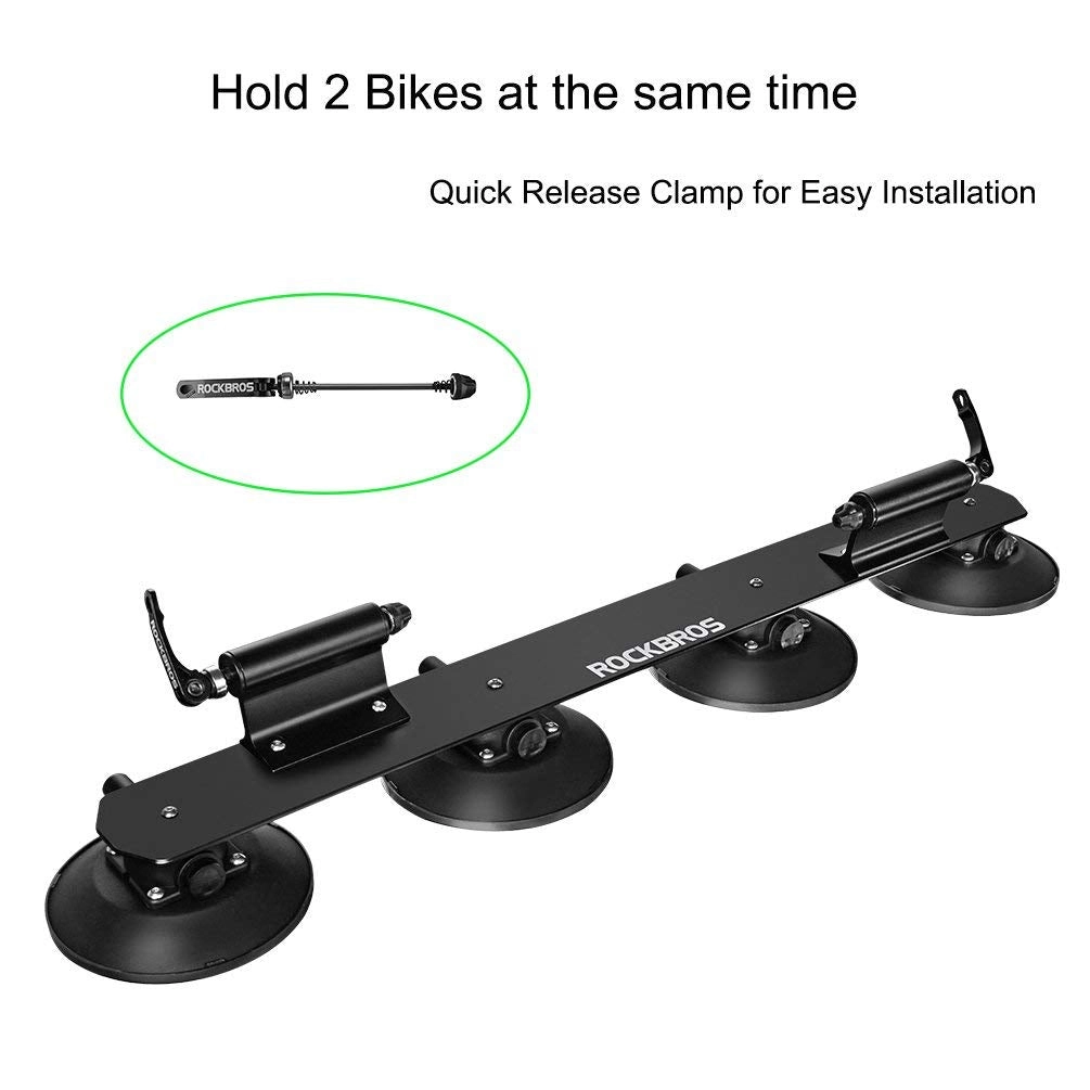 ROCKBROS Suction Cup Bike Rack for Car Roof Quick Release Sucker Mount