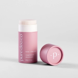Rose   Pink Clay Magnesium Deodorant 100% Natural
