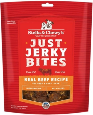 Stella & Chewy's Just Jerky Bites Real Beef Recipe Grain-Free Dog Treats
